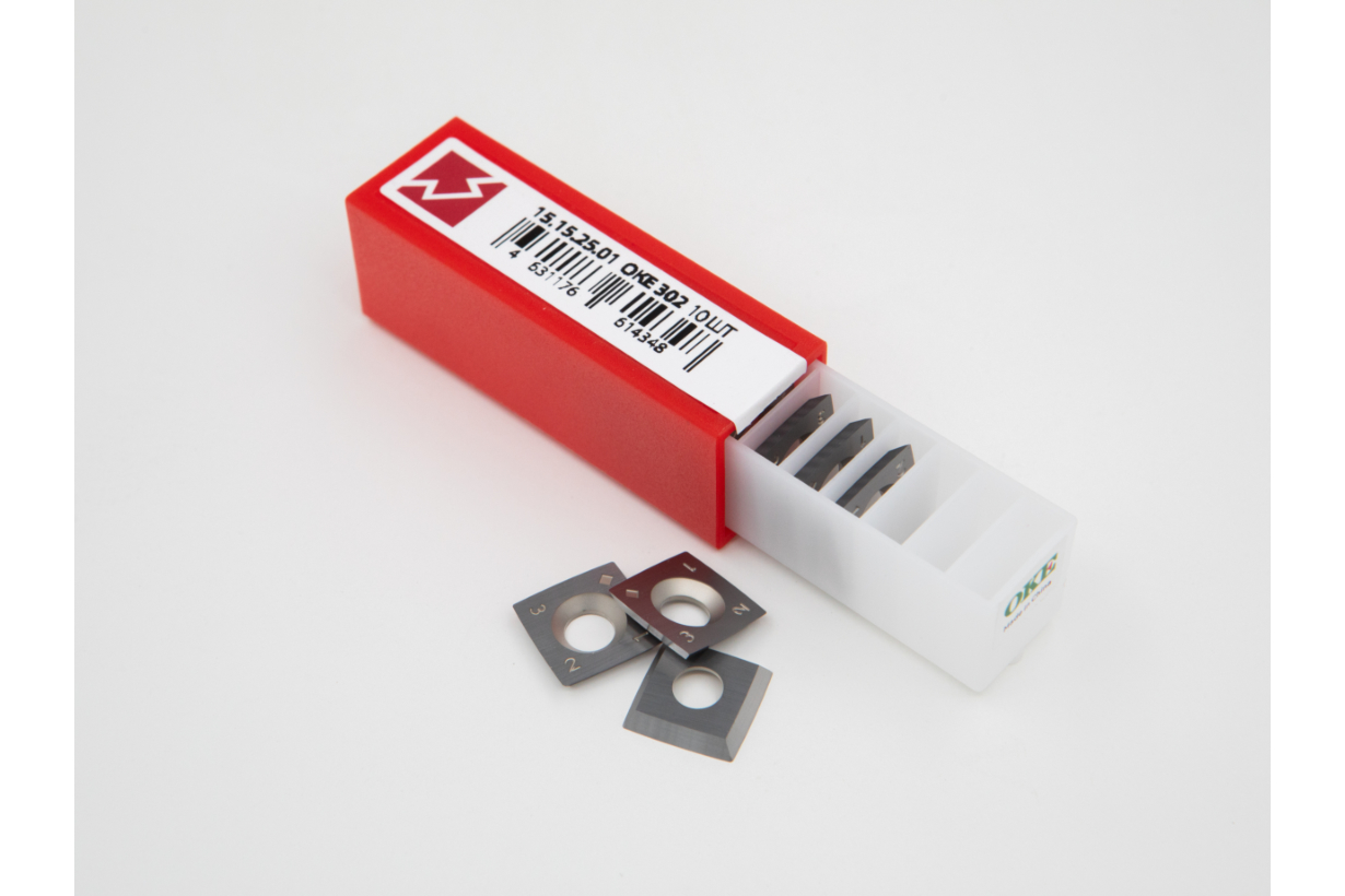 OKE Комплект ножей HM 15,0x15,0x2,5мм R115 R05 для вала helical (10 шт.)